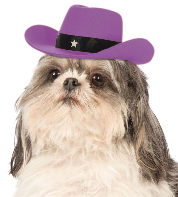 Pets Cowboy Hat - Various Colors - Small/Medium / Purple - Pet Costumes & Accessories 5