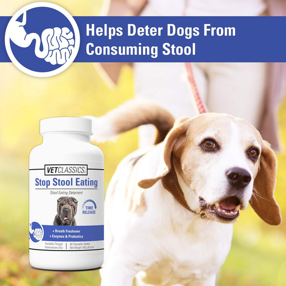 Vet Classics Stop Stool Eating for Dogs (60 Chew Tabs) - 3