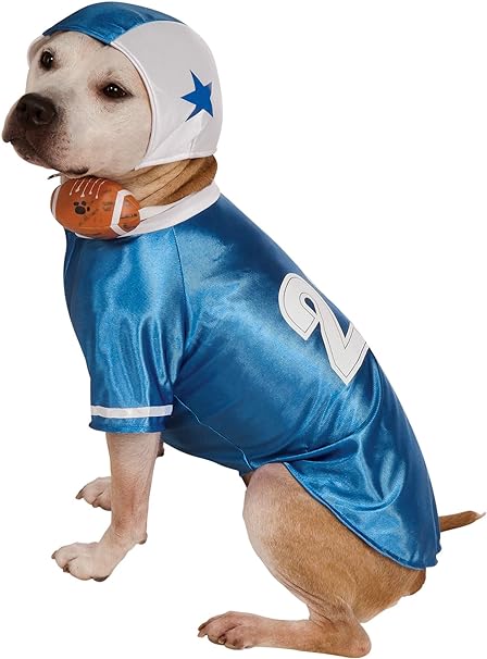 Pet’s Blue Football Player Costume - Small - Pet Costumes & Accessories 1