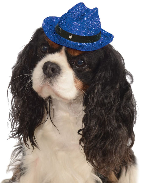Pets Cowboy Hat - Various Colors - Small/Medium / Blue Glitter - Pet Costumes & Accessories 7
