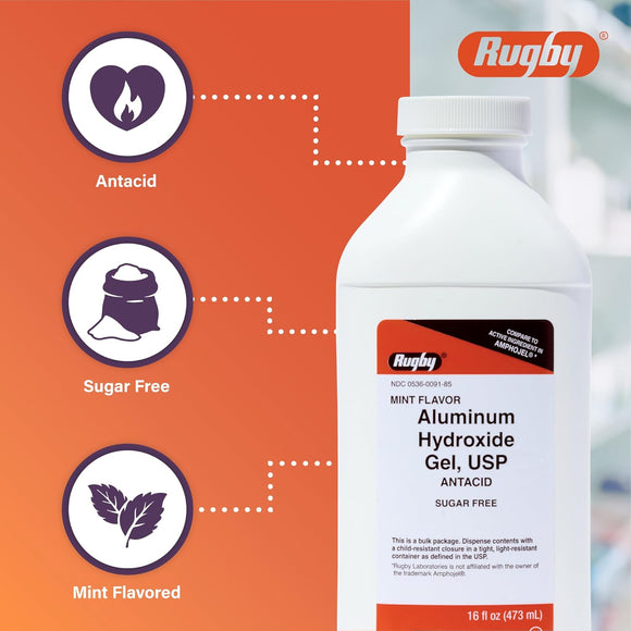 Aluminum Hydroxide (Generic) Gel for Dogs & Cats Mint Flavor 473ml 64mg/ml - Dog & Cat Digestive & Probiotics