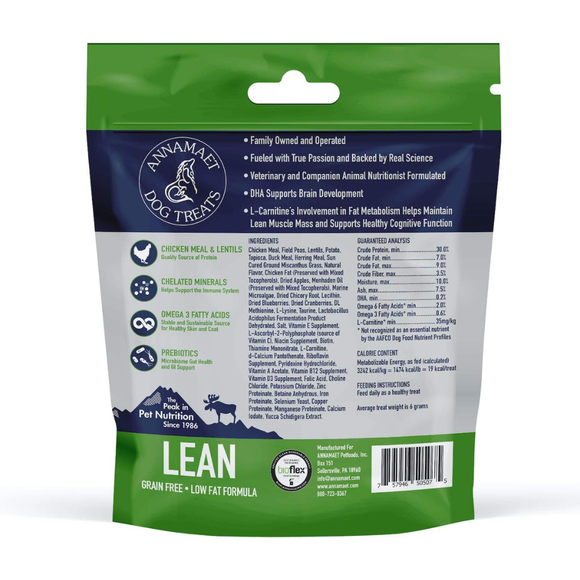 Annamaet Lean Low Fat Formula Grain-Free Oven-Baked Dog Treats (7 oz) - Dog Treats 3