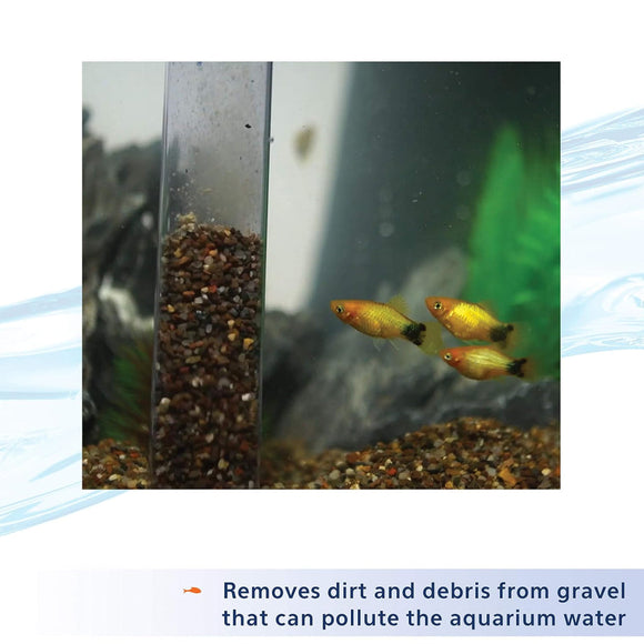 Aqueon Aquarium Siphon Vacuum Gravel Cleaner- Large 10"