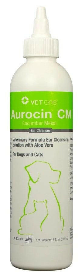 Aurocin CM Ear Cleanser Cucumber Melon Scent (8 oz) - Dog Ear Care 1
