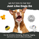 BARK Super Chewer Squeaky Meat-a-Ball Beef Scented Rip & Reveal Squeaky Tough Dog Chew Toy