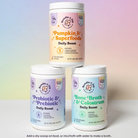 Bundle x Joy Probiotic & Prebiotic Daily Boost Supplement for Dogs (4.8 oz) - Pet Vitamins & Supplements 6