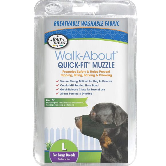 Four Paws Quick-Fit Muzzle For Dogs - Large - Dog Muzzles 11