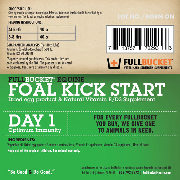 Fullbucket Foal Kick Start Paste (single tube) - Horse Vitamins & Supplements 3