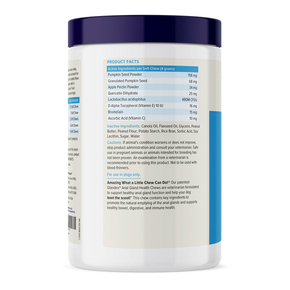 Glandex Anal Gland Support Peanut Butter Soft Chews for Dogs - Dog Supplements & Vitamins 3