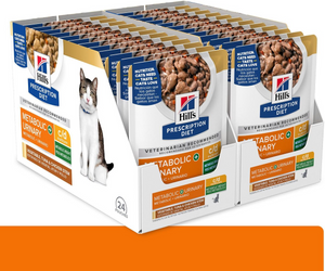Hill’s Prescription Diet Metabolic + Urinary c/d Multicare Vegetable Tuna & Chicken Stew Wet Cat Food (2.8oz x 24