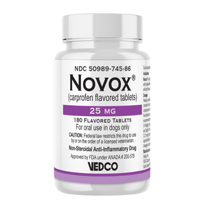 Novox (Carprofen) Chewable Tablets 25mg - 180 chewables - Pet Medicine 1