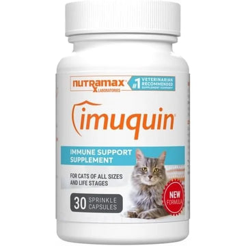 Nutramax Imuquin Immune Health Supplement for Cats, 30 Sprinkle Capsules