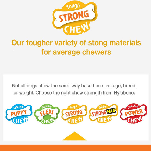 Nylabone Strong Toasted Marshmallow Stick & Peanut Butter Flavor Tough Dog Chew Toy
