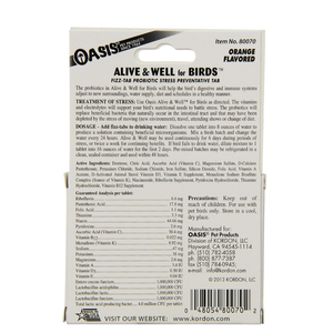 Probiotic And Electrolyte Formula For Bird Wellness