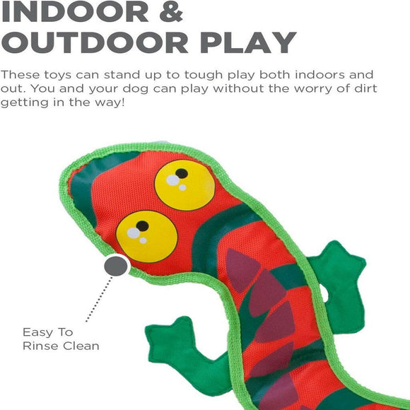 Outward Hound Fire Biterz Exotic Lizard Orange Dog Toy