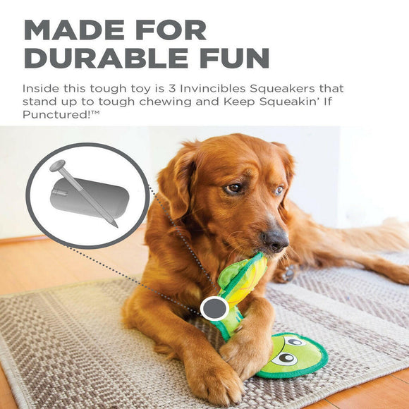 Outward Hound Fire Biterz Sea Turtle Green Dog Toy (Medium)