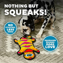 Outward Hound Invincible Gecko 4 Stuffingless Durable Squeaker Red / Orange Dog Toy (Large)