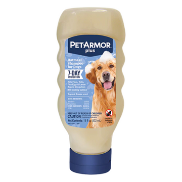PetArmor Plus Flea & Tick Oatmeal Shampoo for Dogs (18 oz)