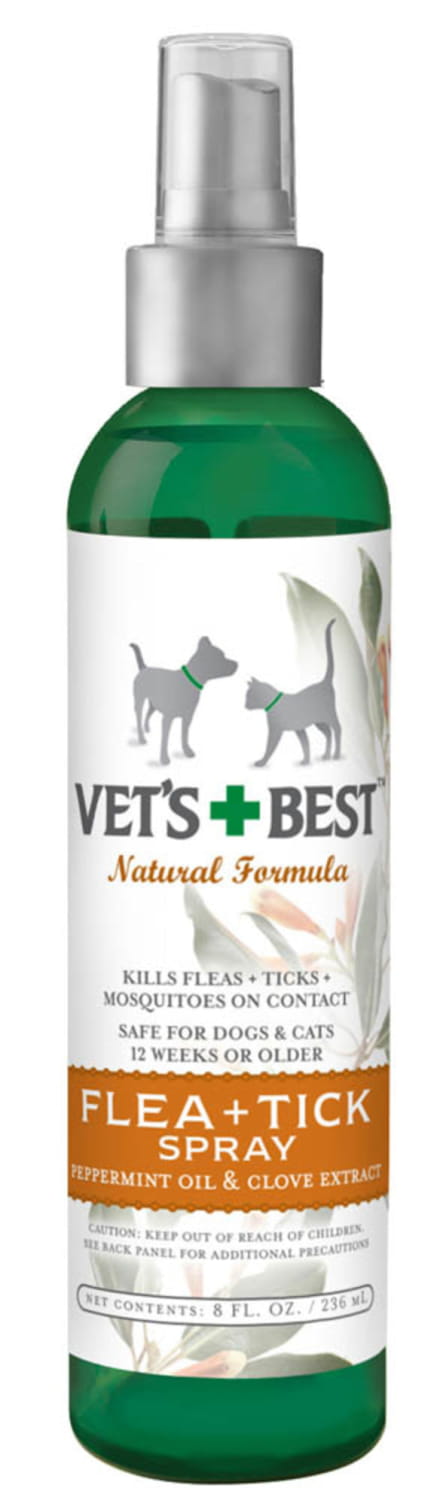 Vet's Best Natural Flea + Tick Spray for Dogs & Cats