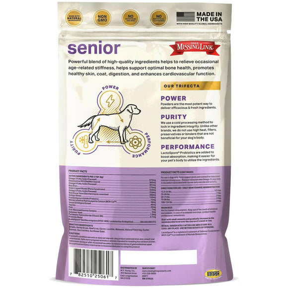 missing link powder is made with green lipped mussels for dogs