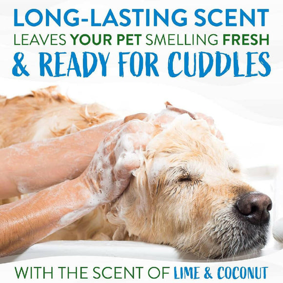 Tropiclean Lime And Coconut Shampoo Deshedding Shampoo for Pets (20 oz)