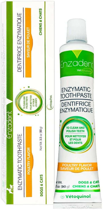Vetoquinol Enzadent Enzymatic Poultry-Flavored Toothpaste for Dogs & Cats (90g tube)