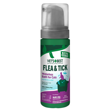 Vet's Best Flea & Tick Waterless Bath for Cats Cotton Spice Scent (5 oz)