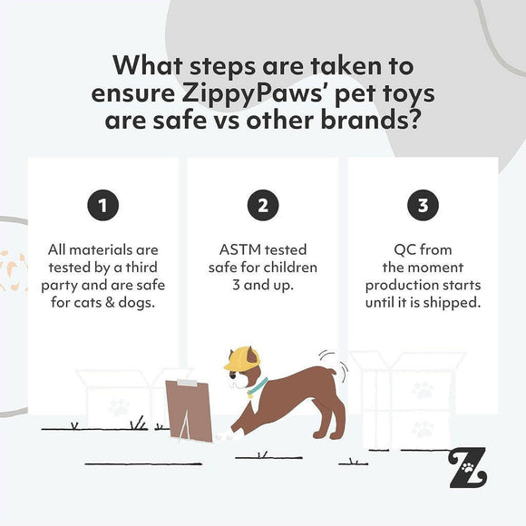 Zippy Paws Burrow Arctic Wolf Interactive Toy For Dog (Extra Large)