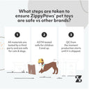 Zippy Paws Donutz Rainbow Interactive Squeaky Toy Dog (Medium) - Plush Dog Toys 7
