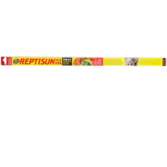 Reptisun UVB light bulb on a white background